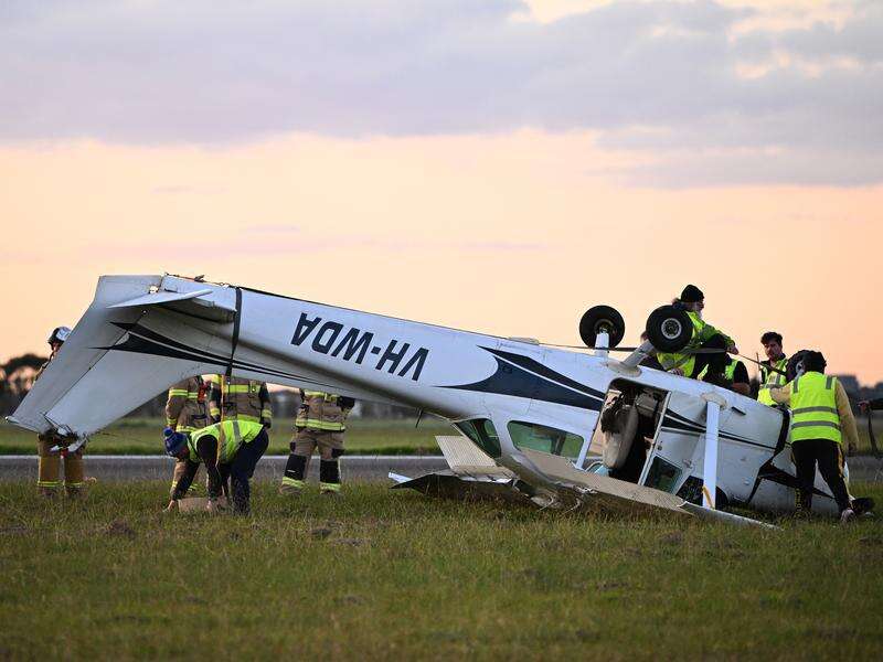 Pilot escapes injury as light plane flips on roof | Shepparton News