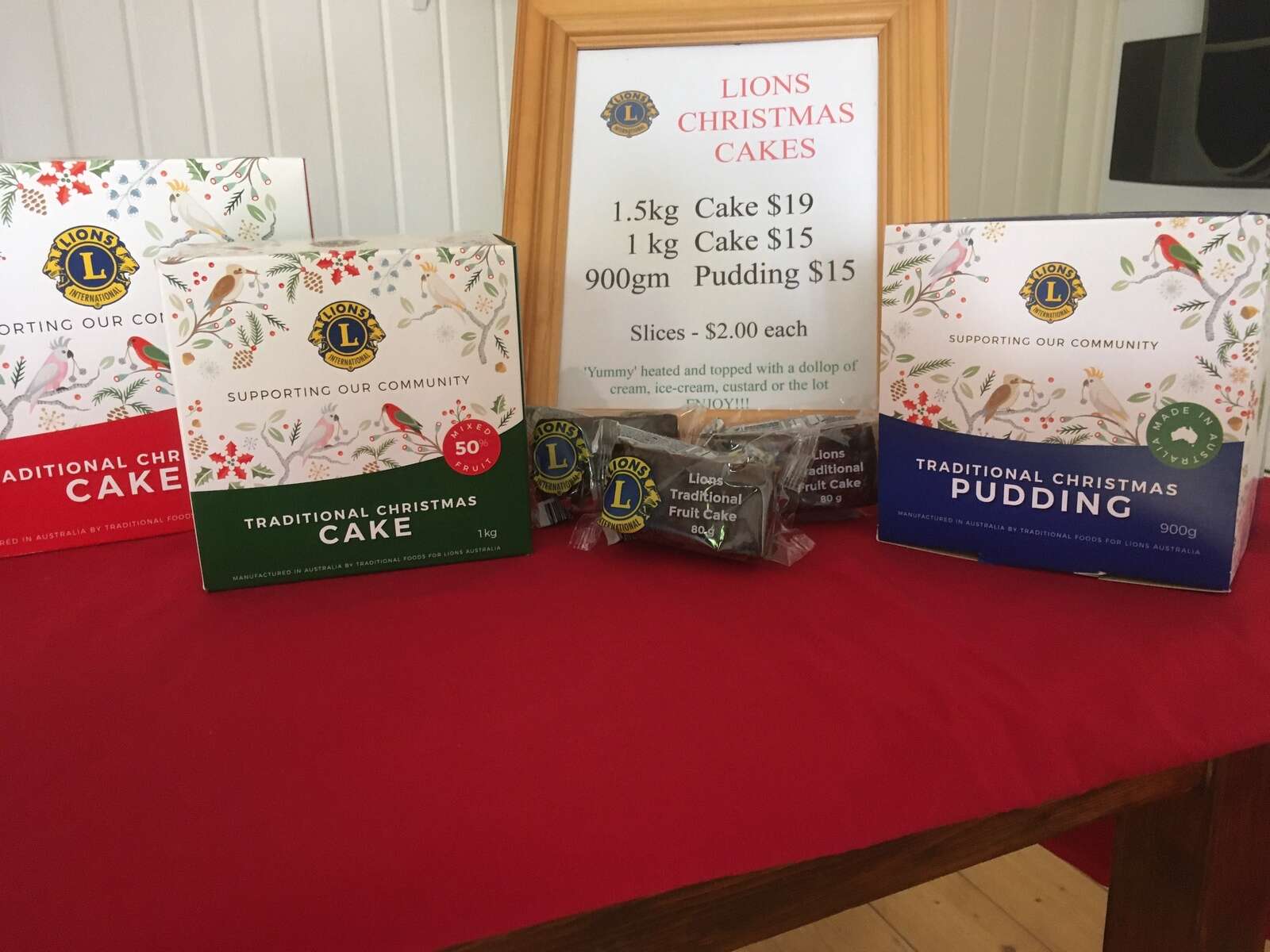 Lions Christmas cakes for sale Seymour Telegraph