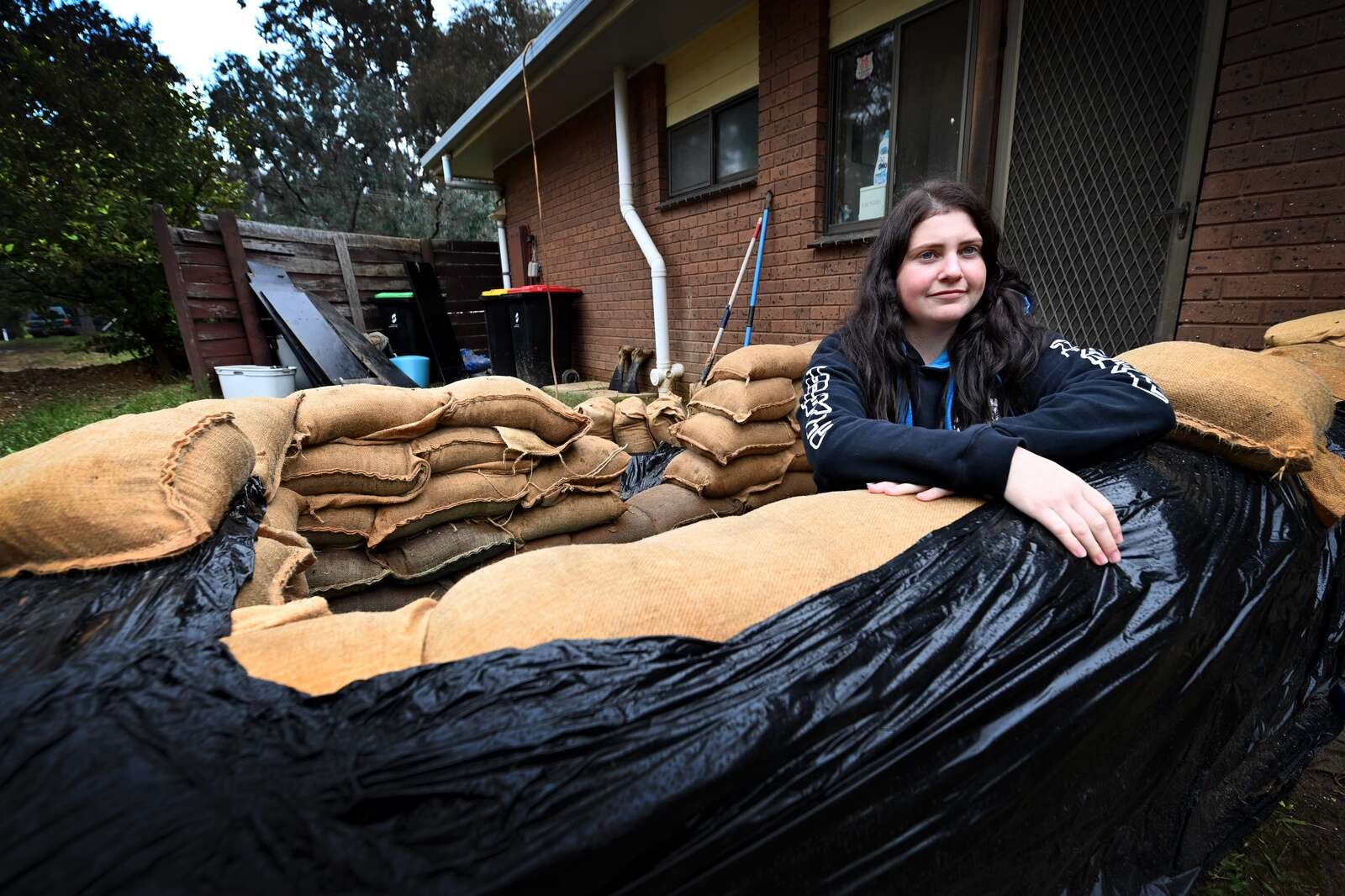 Wall of sandbags help protect Old Toolamba home Shepparton News