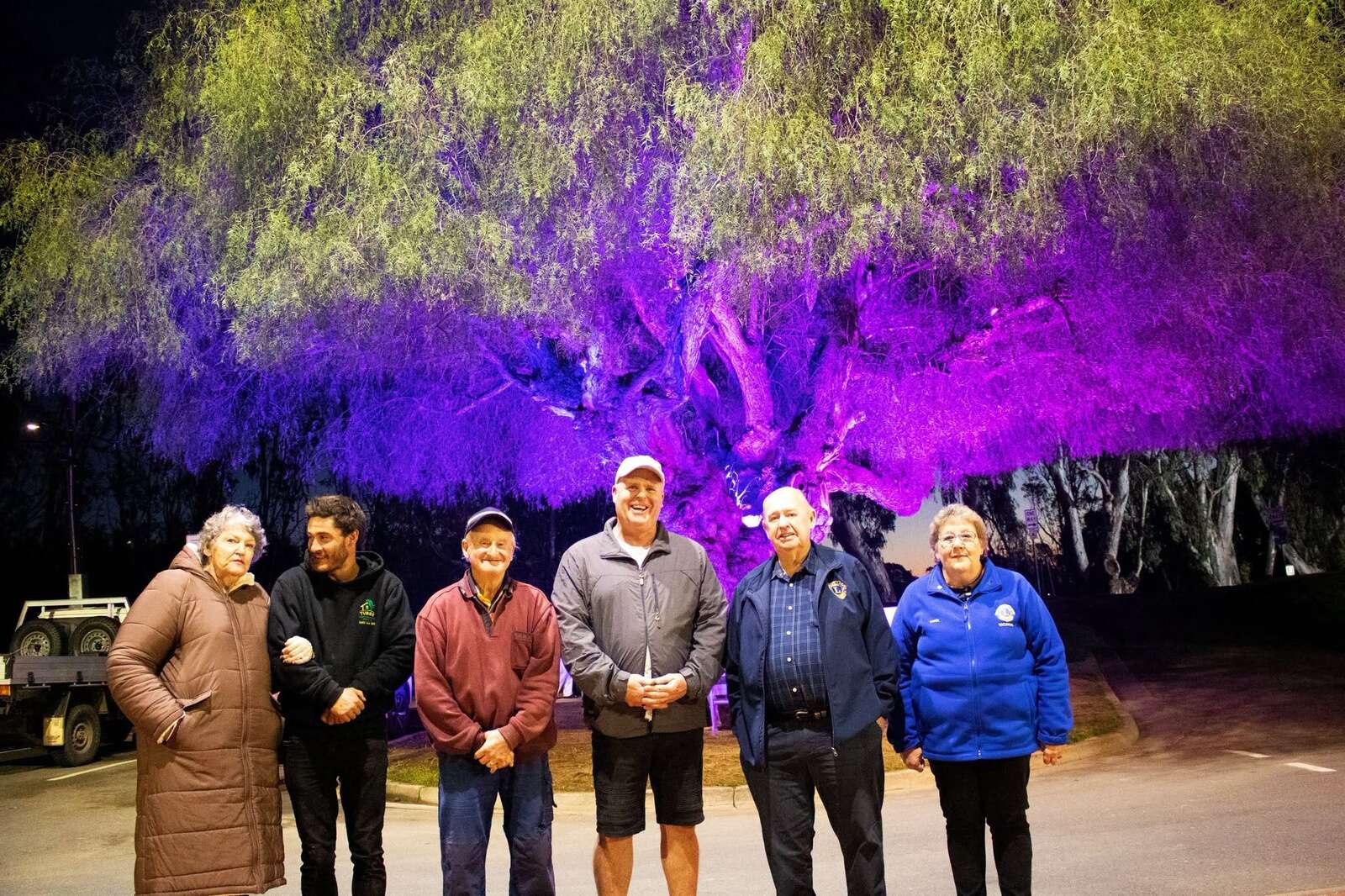 Tocumwal's Tree of Knowledge lights up the night