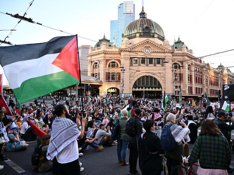 Pro-Palestine activists block major CBD intersection | Riverine Herald
