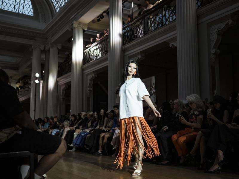 All in plastic, cult status hits fashion week runway