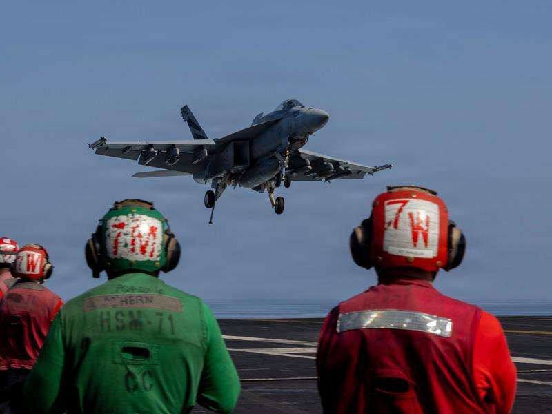 US strikes Iranian rocket launchers in Strait of Hormuz