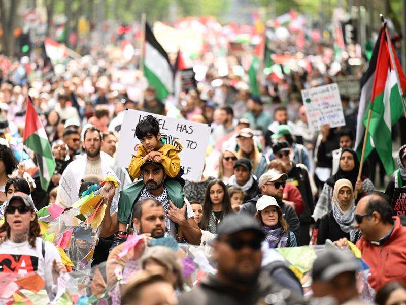 Crowds swell to thousands as Palestine rallies kick off | Cobram Courier