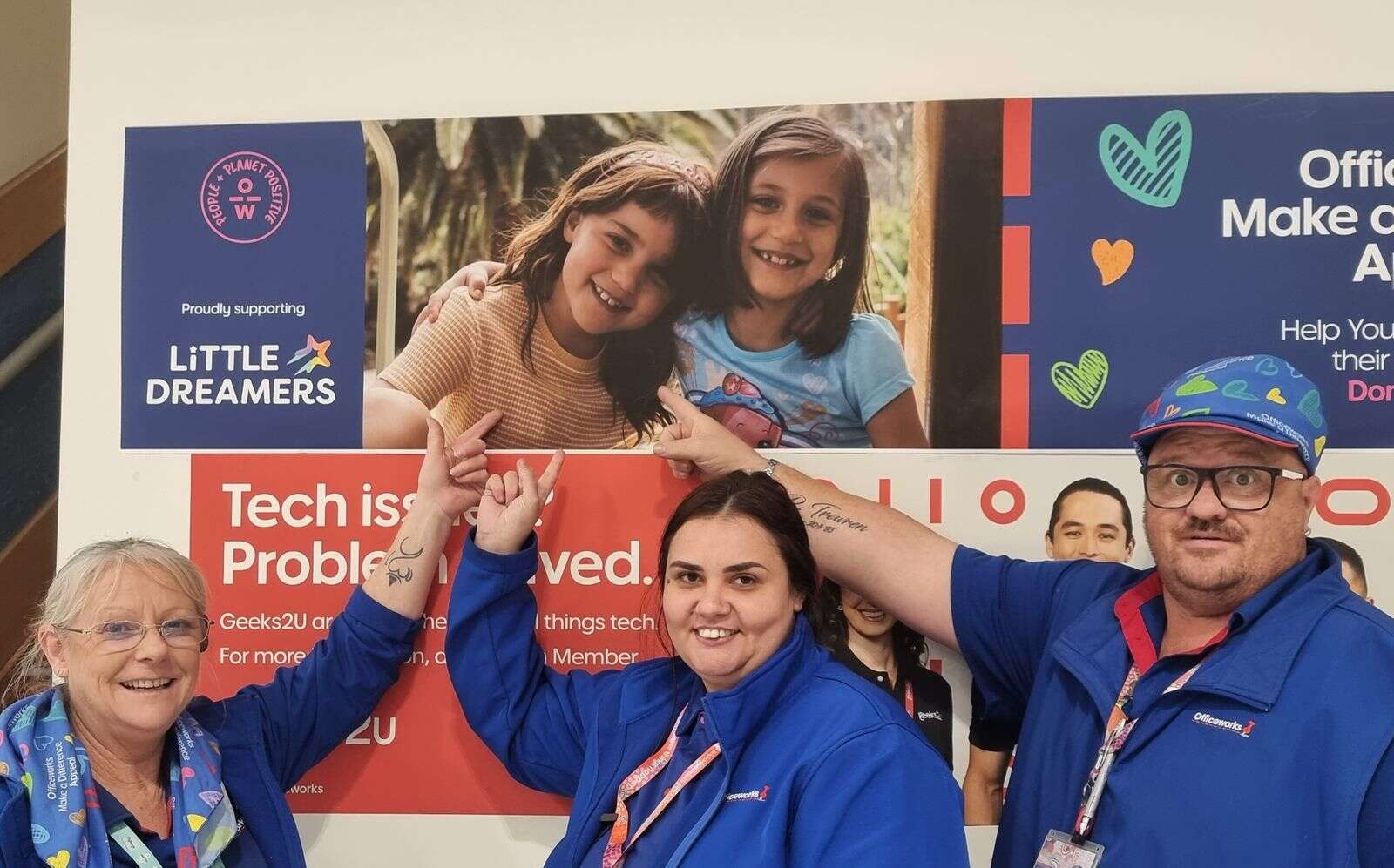 Officeworks Shepparton customers dig deep to support young carers