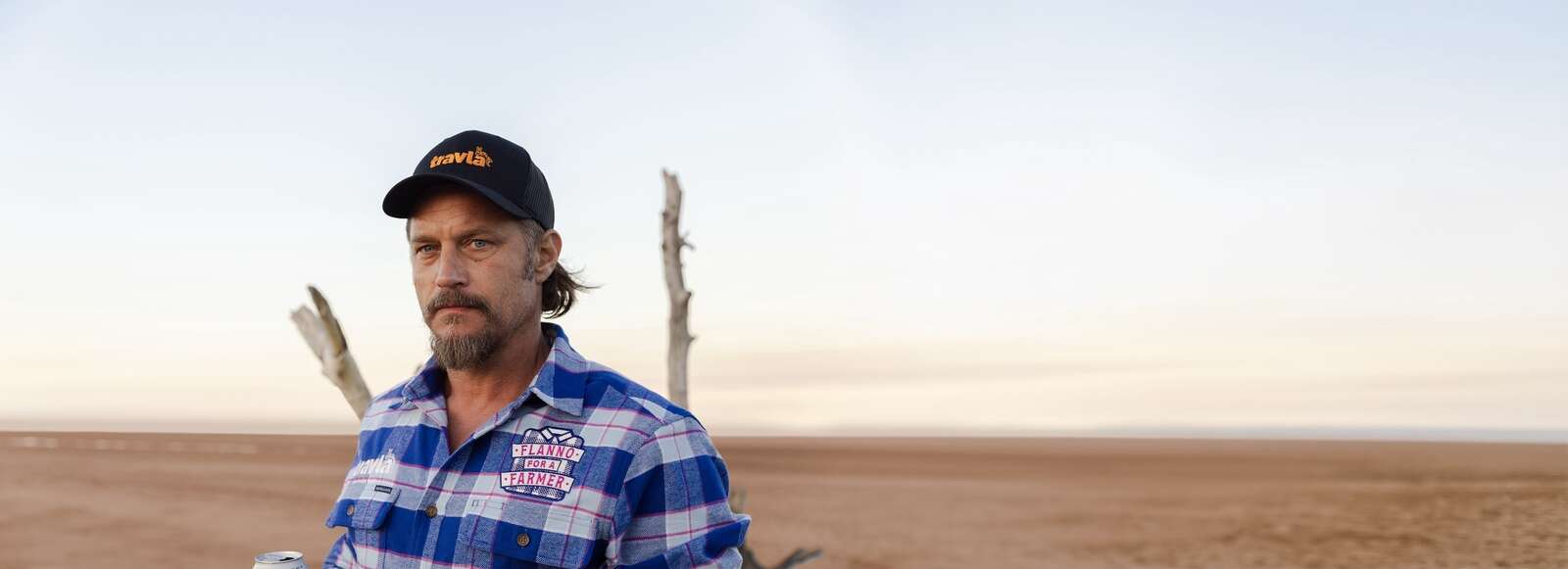 Throw on a flanno for farmers doing it tough