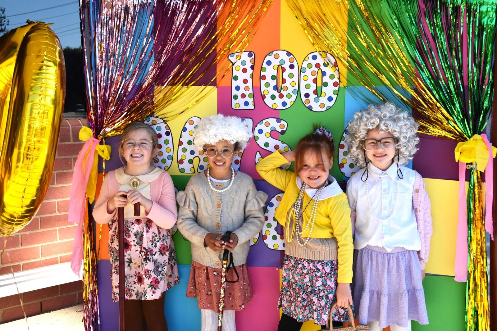 Grey wigs and big smiles for 100 days of school