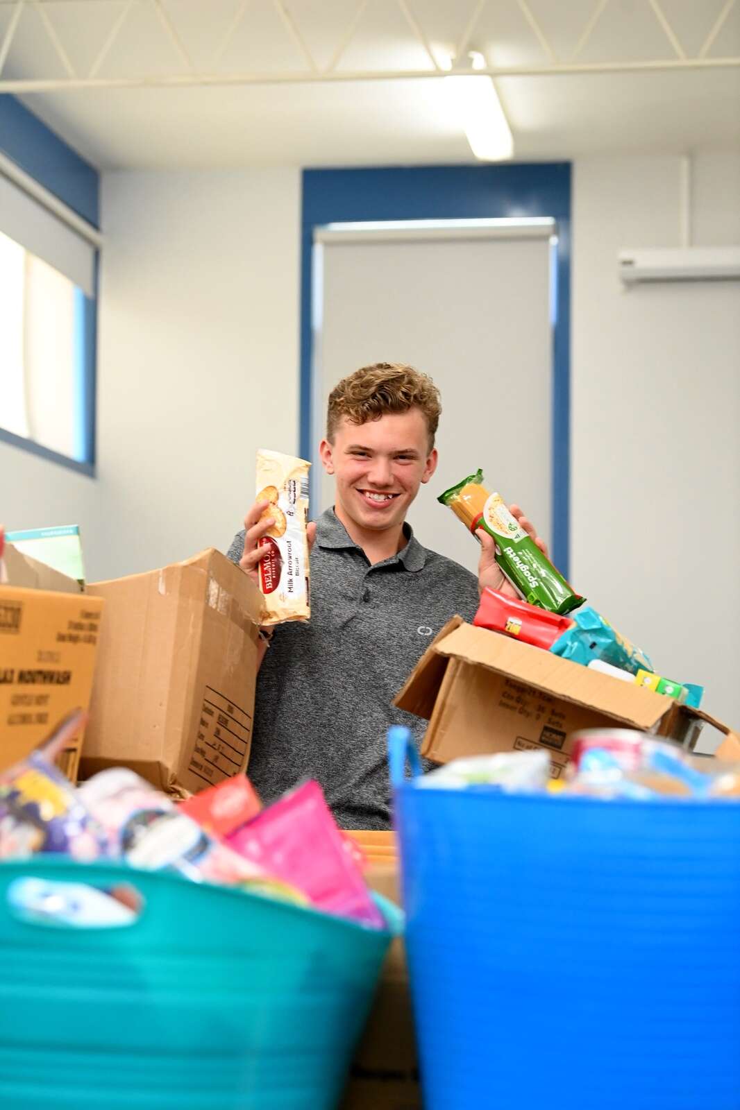 Noah’s generosity sees Salvos hamper boxes filled | Cobram Courier