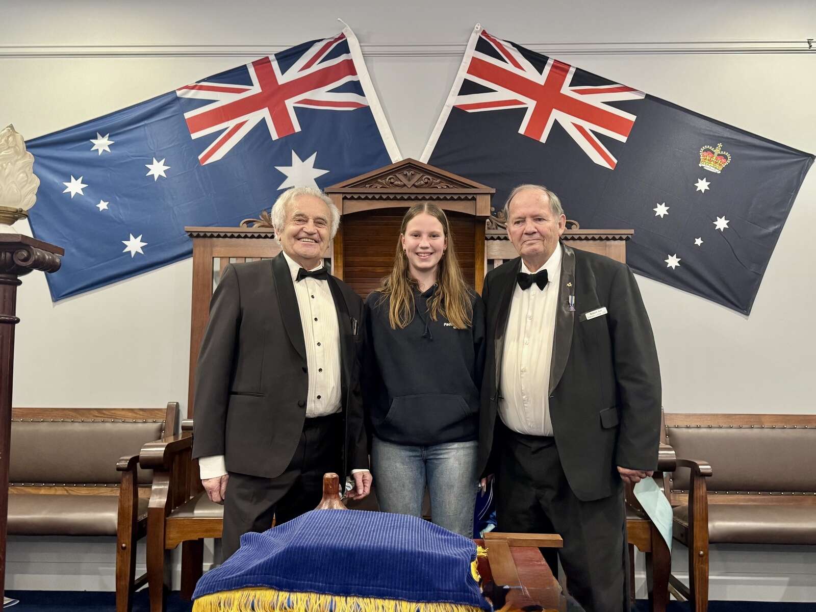 Freemasons make surprise donation to local canoeist