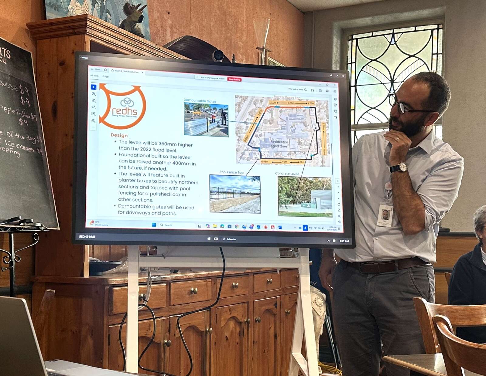 Hospital levee plans take shape