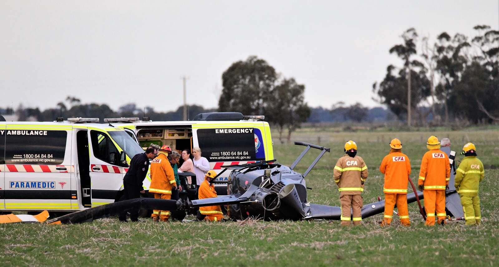 Helicopter crash Echuca Images
