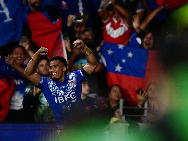 Dad jets to see Samoan Storm star play for first time