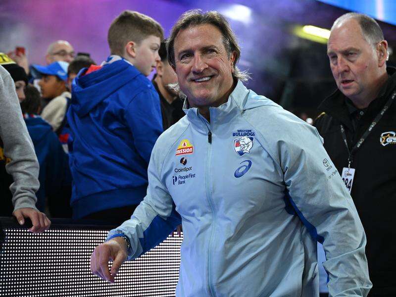 Bulldogs coach 'falls off chair' after Magpies training