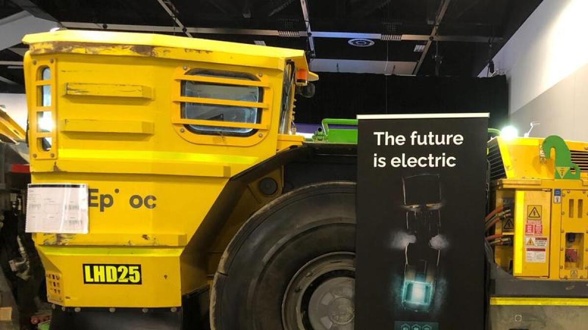 An electric mining truck