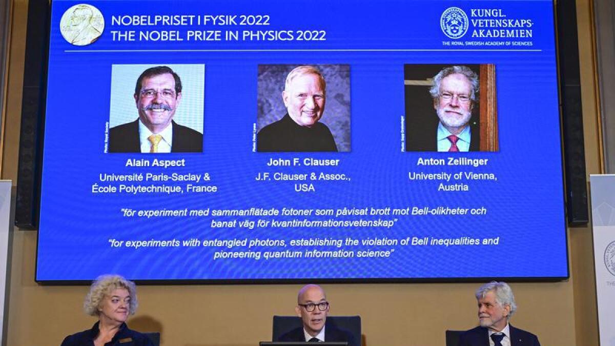 Three scientists have won the 2022 Nobel Prize in Physics.