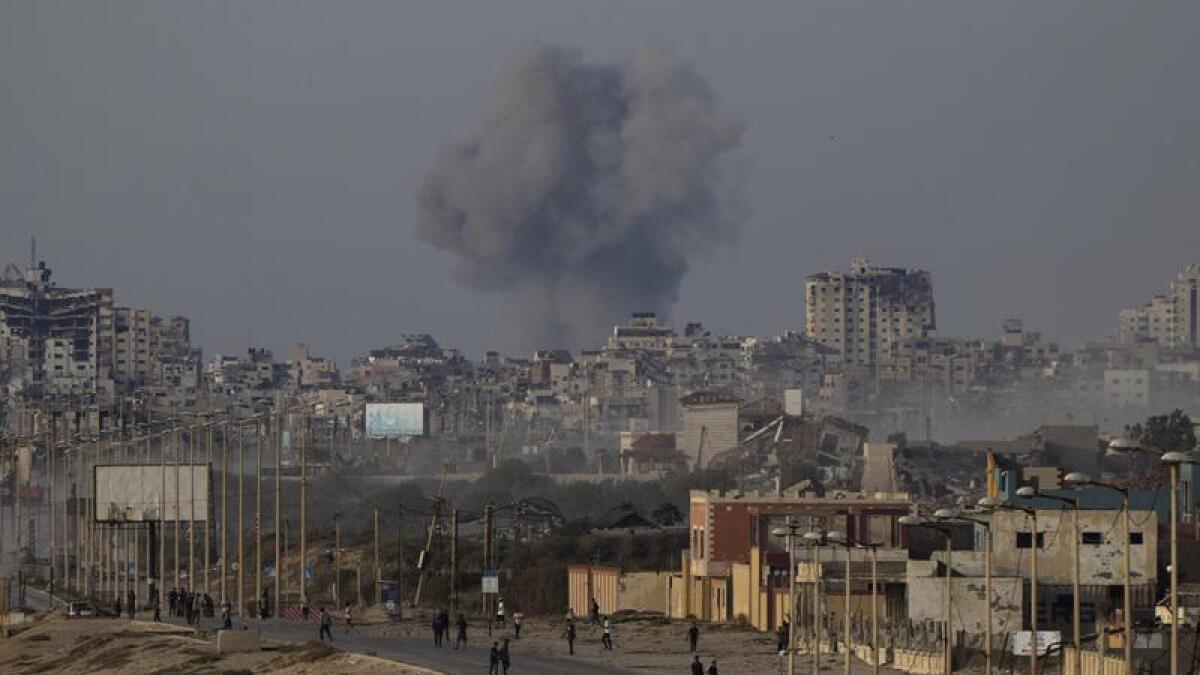 Smoke in Gaza Strip