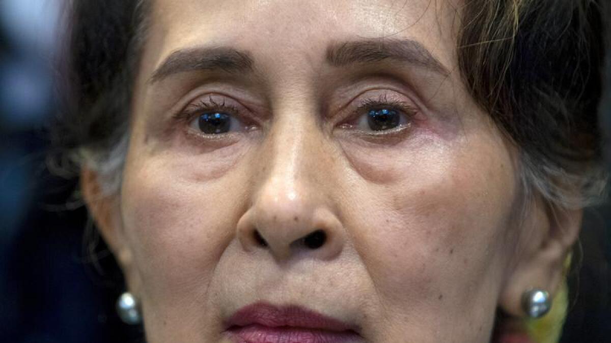 Myanmar's ousted leader Aung San Suu Kyi.