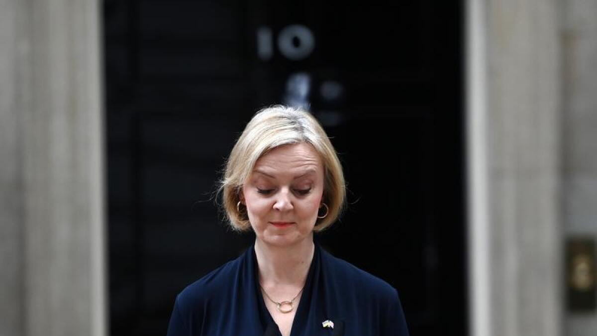 Liz Truss delivers her resignation speech outside No.10 Downing Street