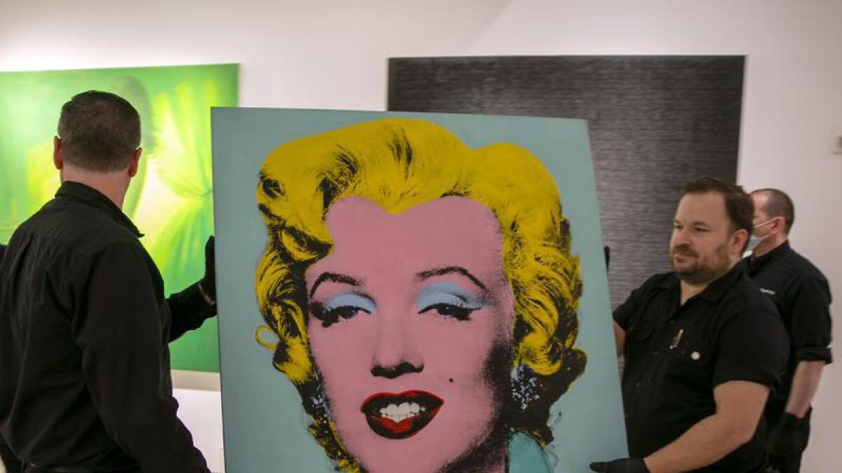 The 1964 painting Shot Sage Blue Marilyn by Andy Warhol