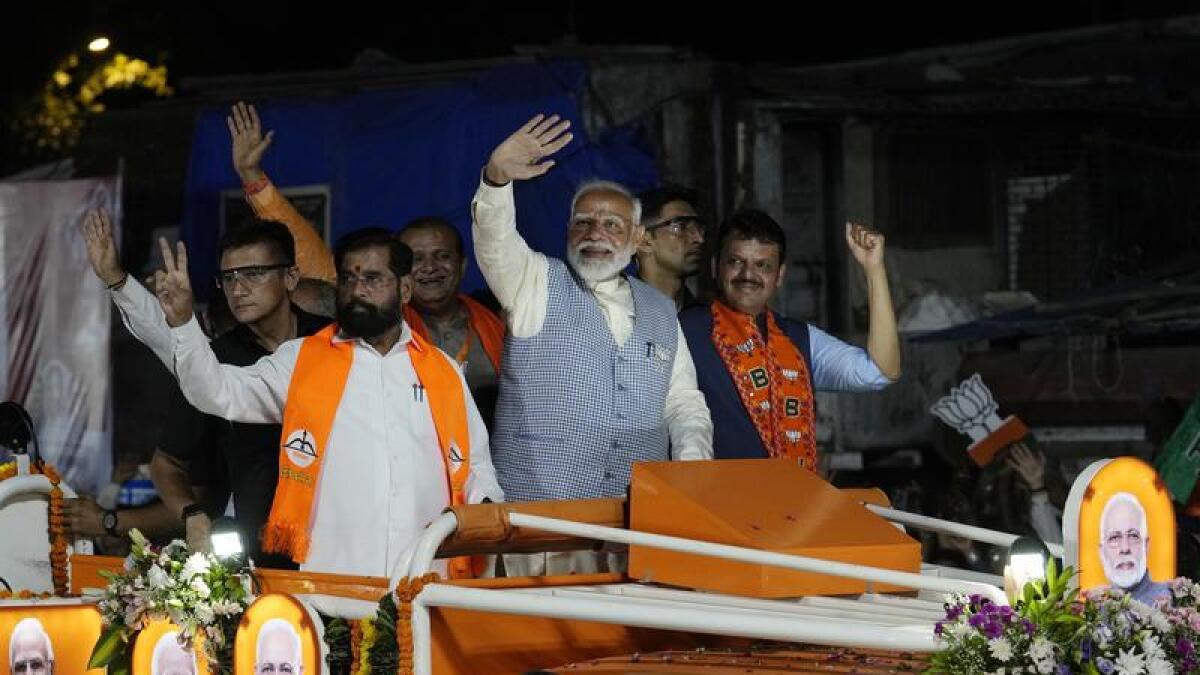 Indian Prime Minister Narendra Modi in Mumbai