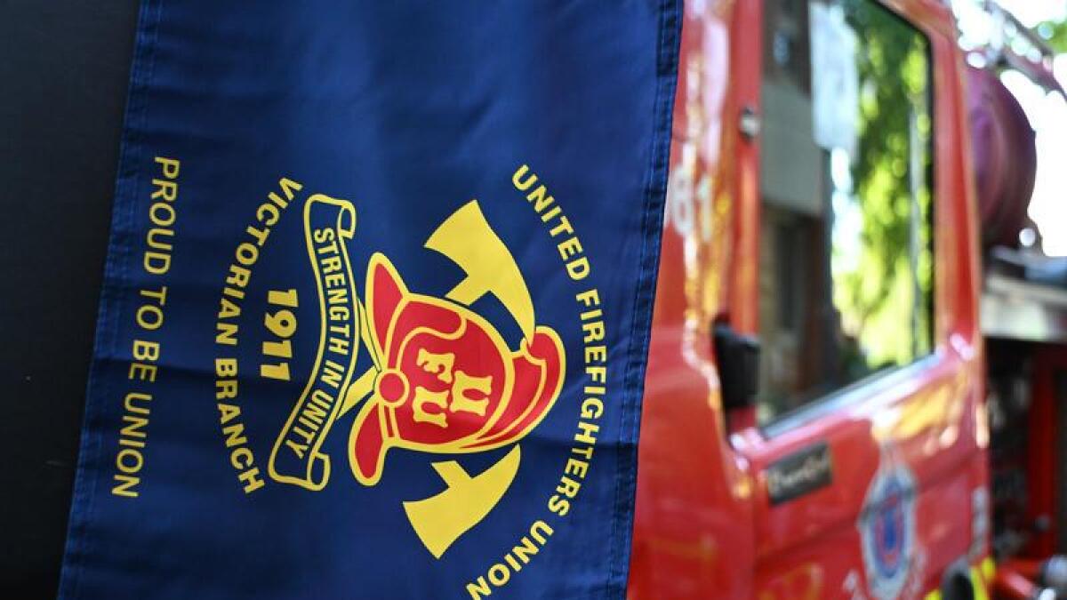United Firefighters Union flag (file image)
