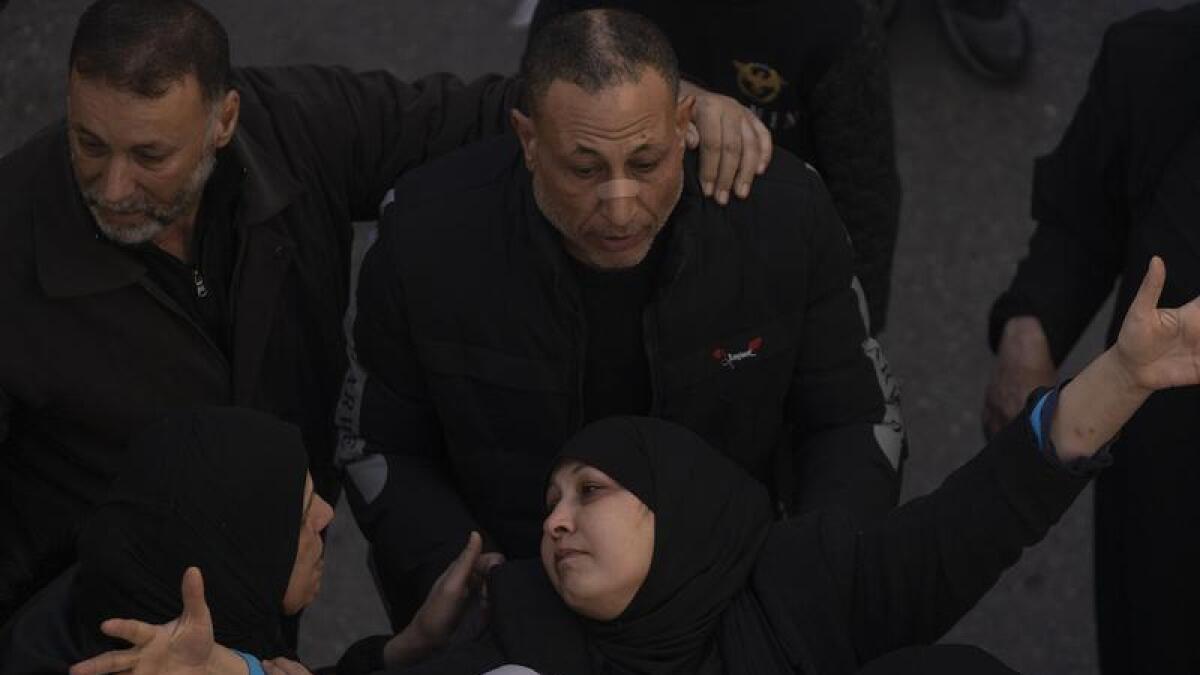 Mourners in Nablus