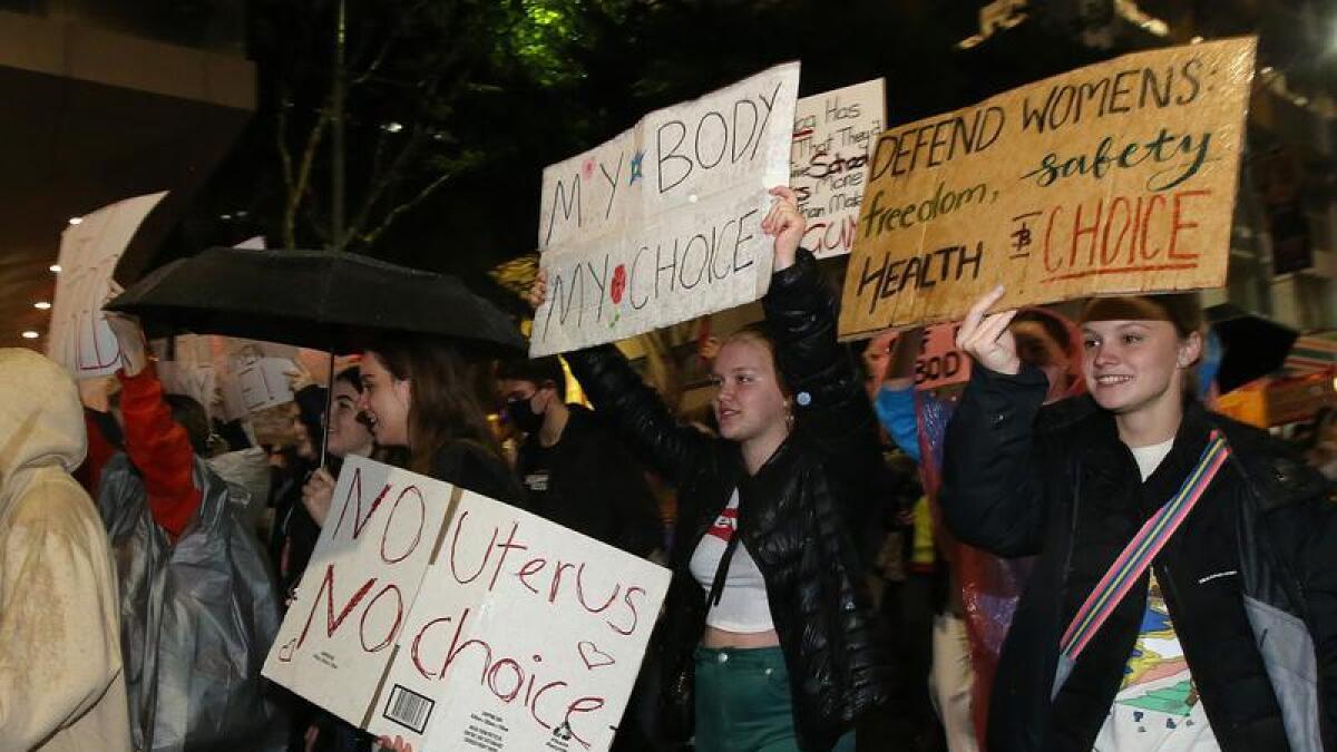 Image of Brisbane rally in support of abortion rights