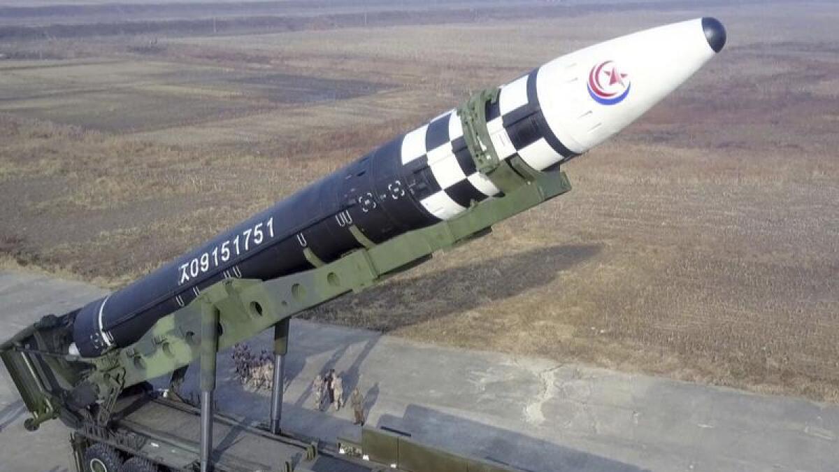 North Korean Hwasong-17 intercontinental ballistic missile