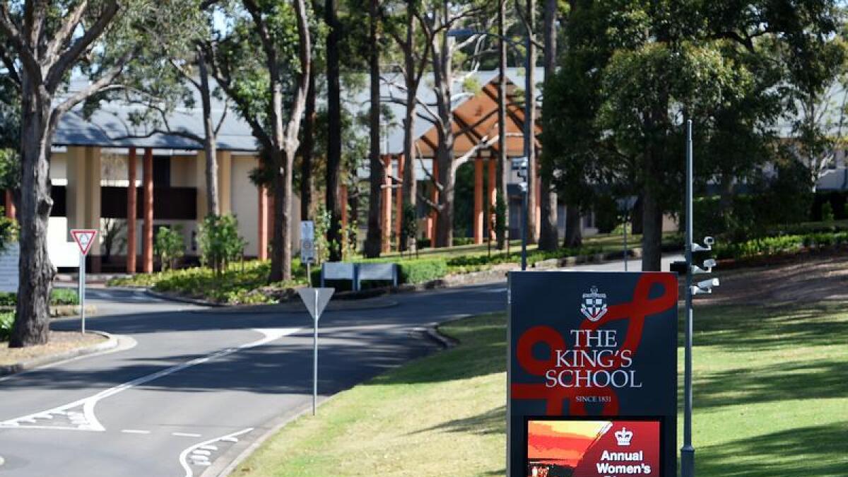 Signage at The King's School in Sydney