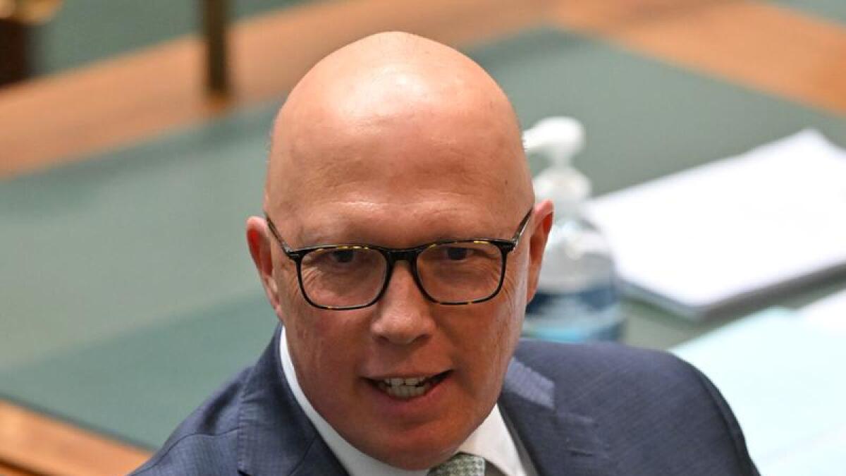 Leader of the Opposition Peter Dutton during Question Time