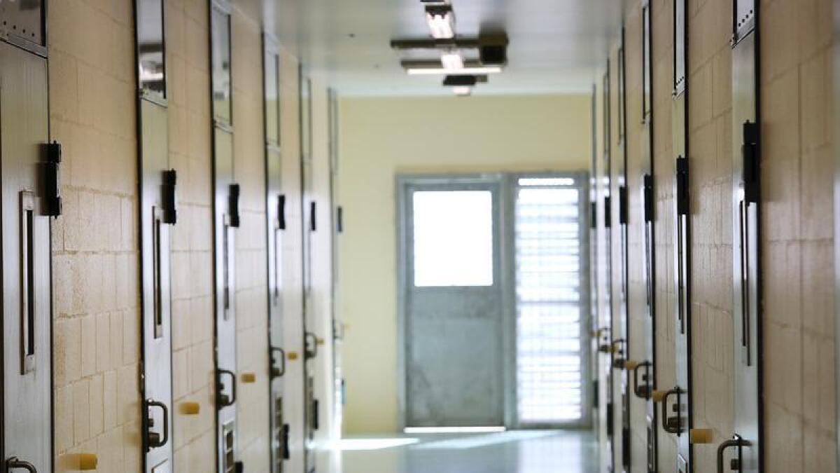 A file photo of a prison corridor 