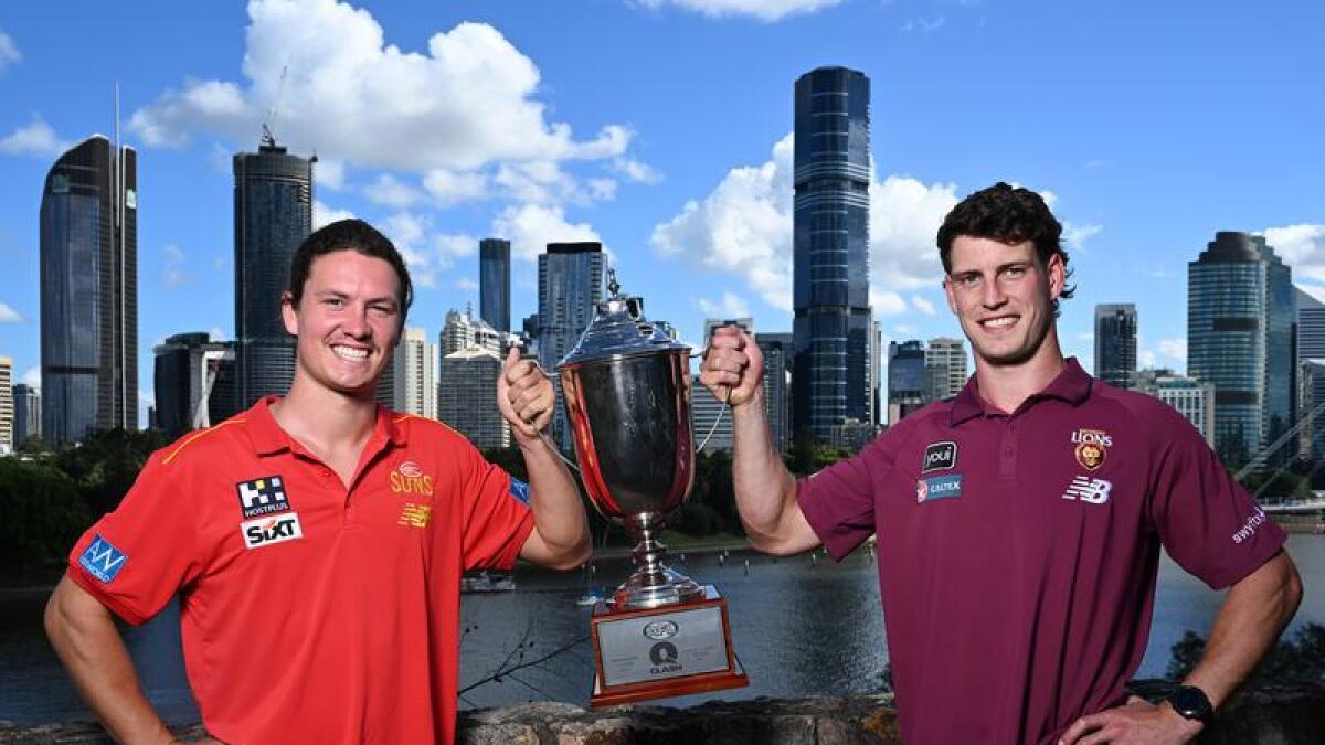 AFL brothers Tom (left) and Jarrod Berry, of the Suns and the Lions.
