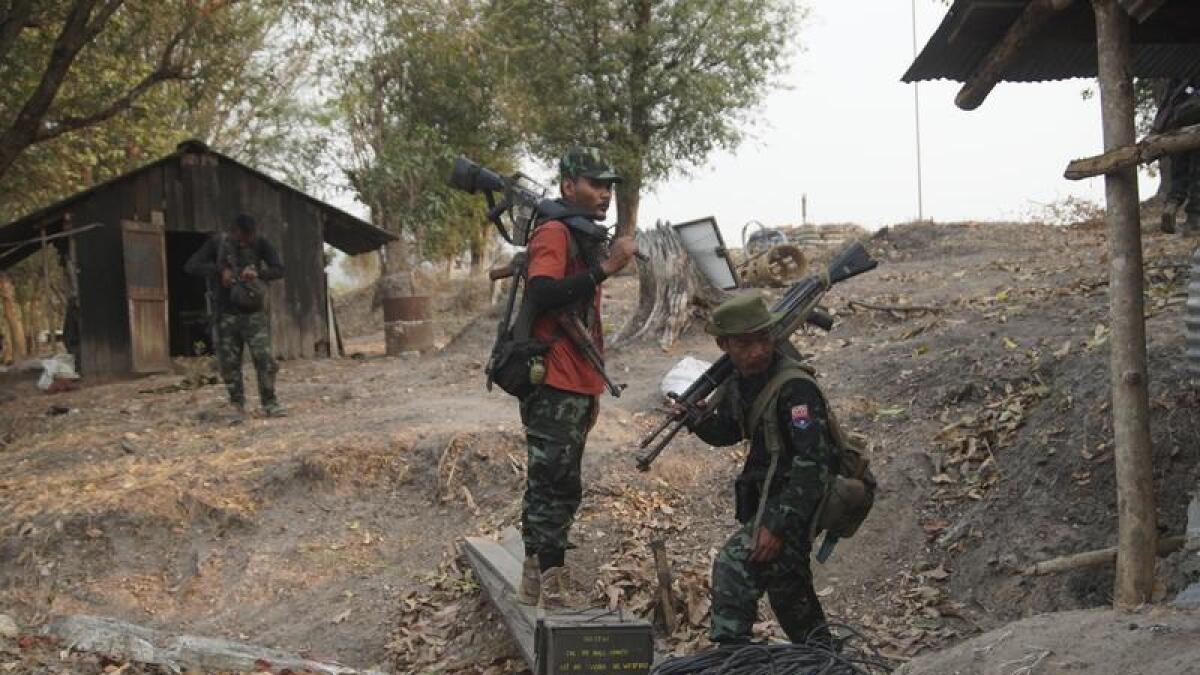 Rebels collect weapons in Myanmar