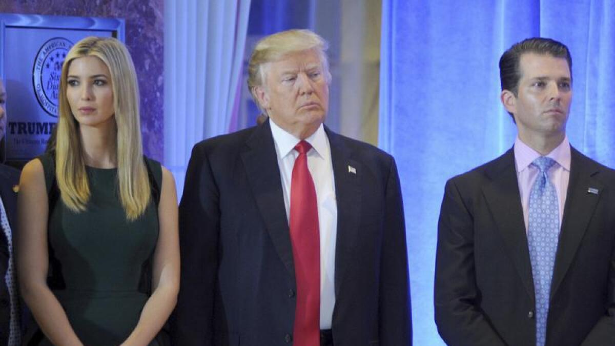 Ivanka Trump, Donald Trump and Donald Trump Jr
