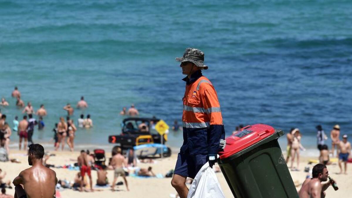 Council worker at Bondi Beach