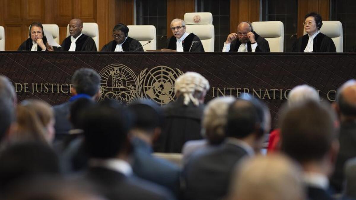 International Court of Justice hearing in The Hague