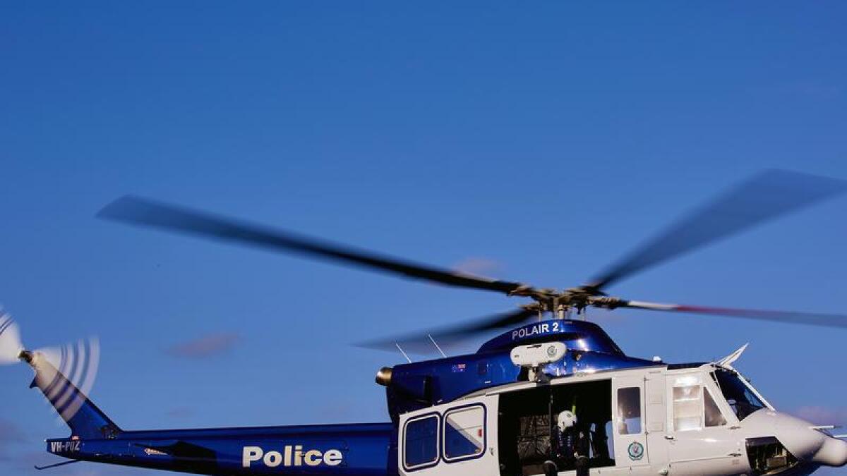 A file photo of a police helicopter 