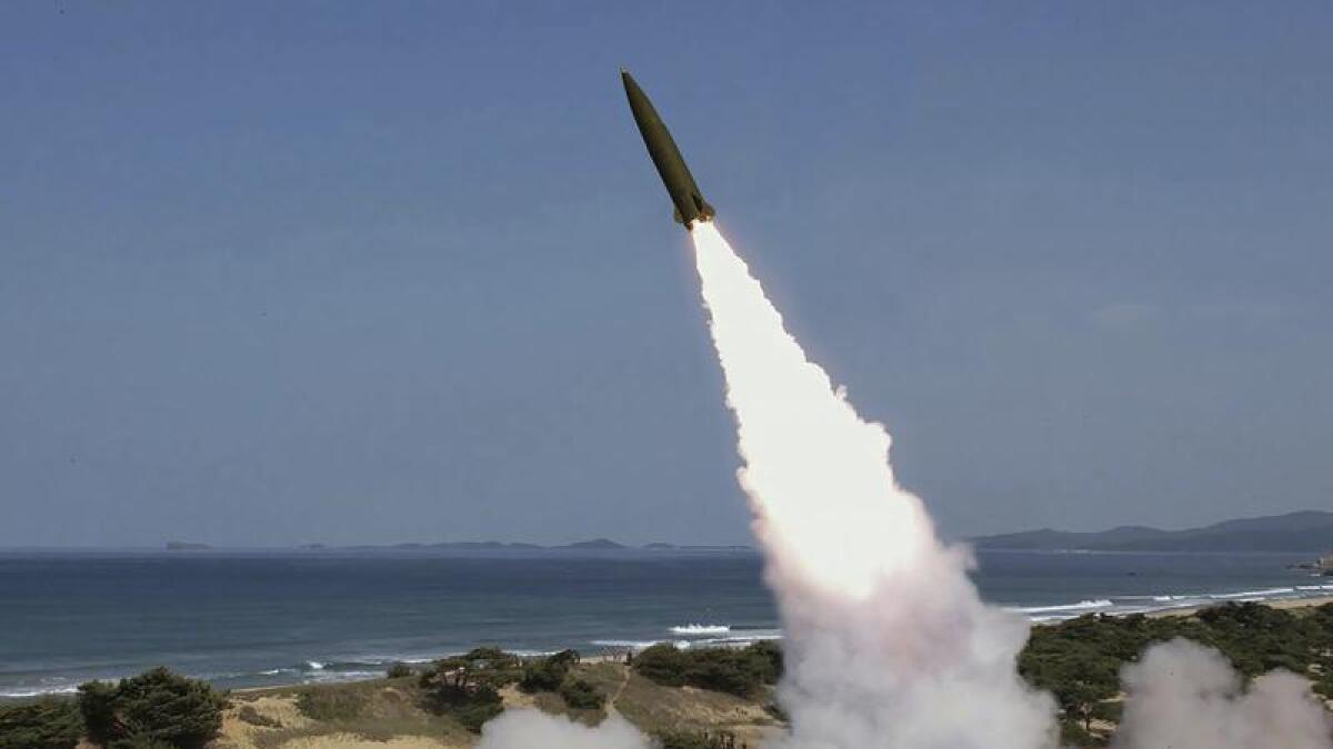 A ballistic missile test in North Korea