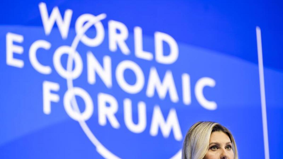 Olena Zelenska at the World Economic Forum in Davos, Switzerland