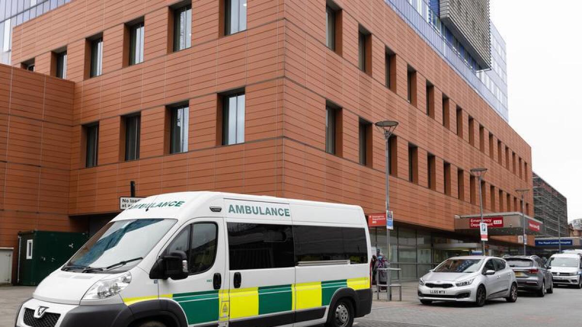 An ambulance outside the Royal London Hospital.