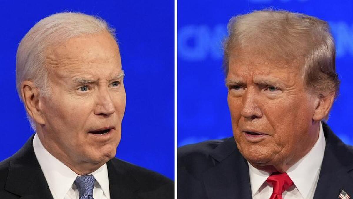 President Joe Biden and Donald Trump at the debate in Atlanta