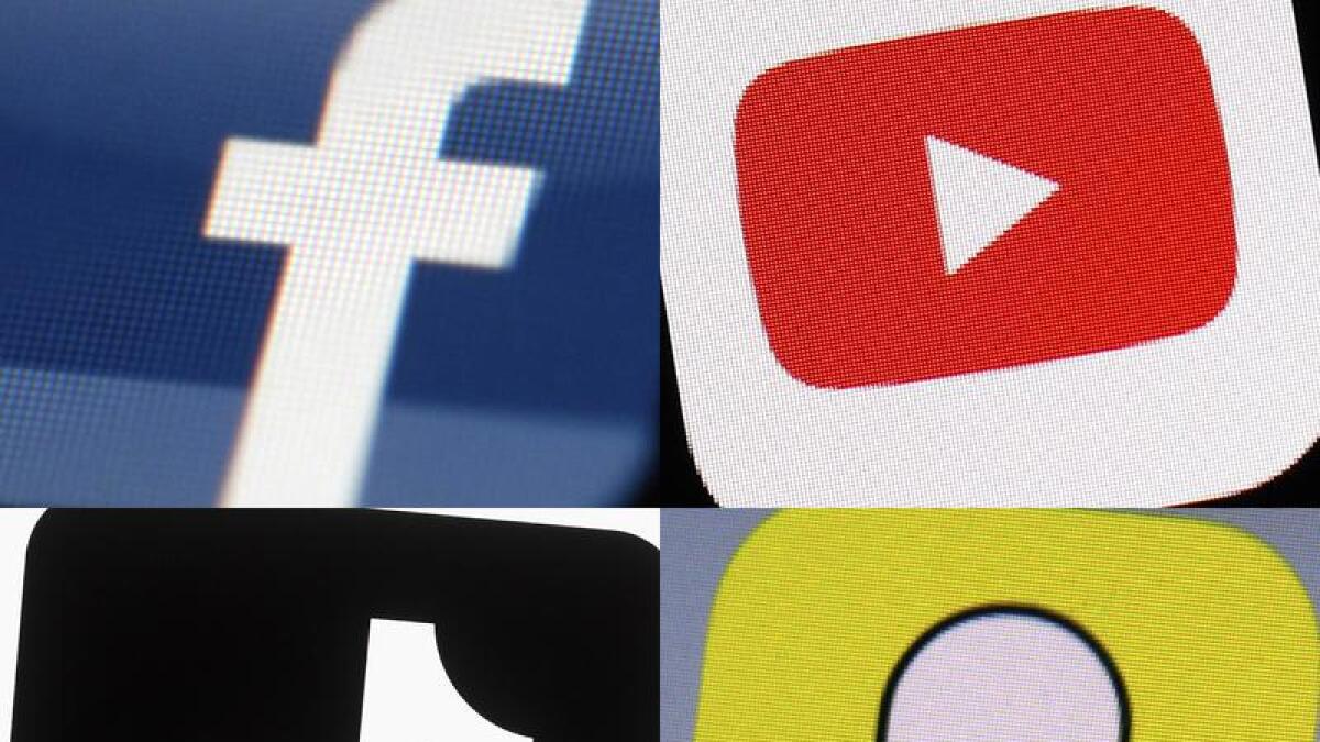 Social media logos.