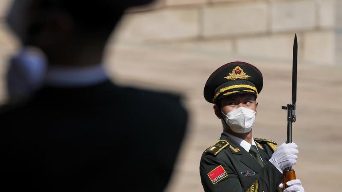 A file photo of a Chinese guard 