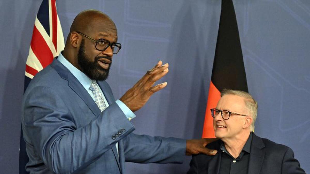 Shaquille O'Neal and Anthony Albanese