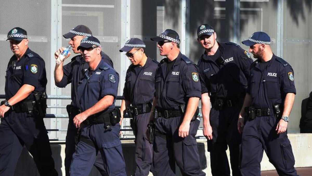 Police patrolling ANZ Stadium