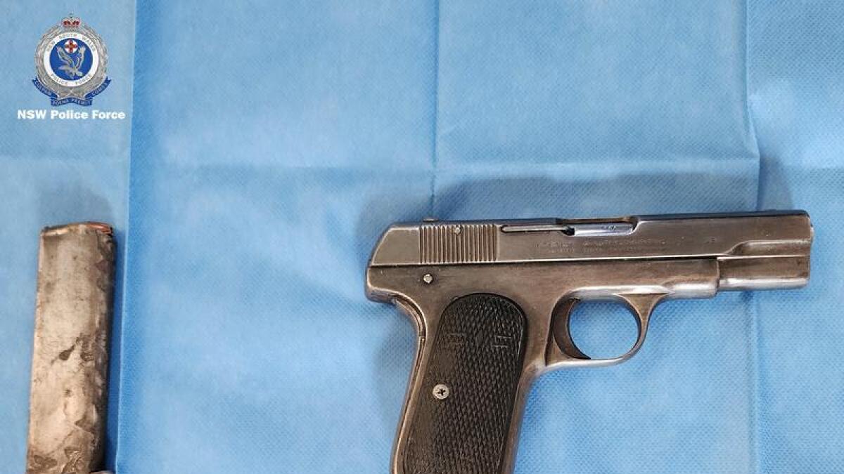 A gun seized in Sydney
