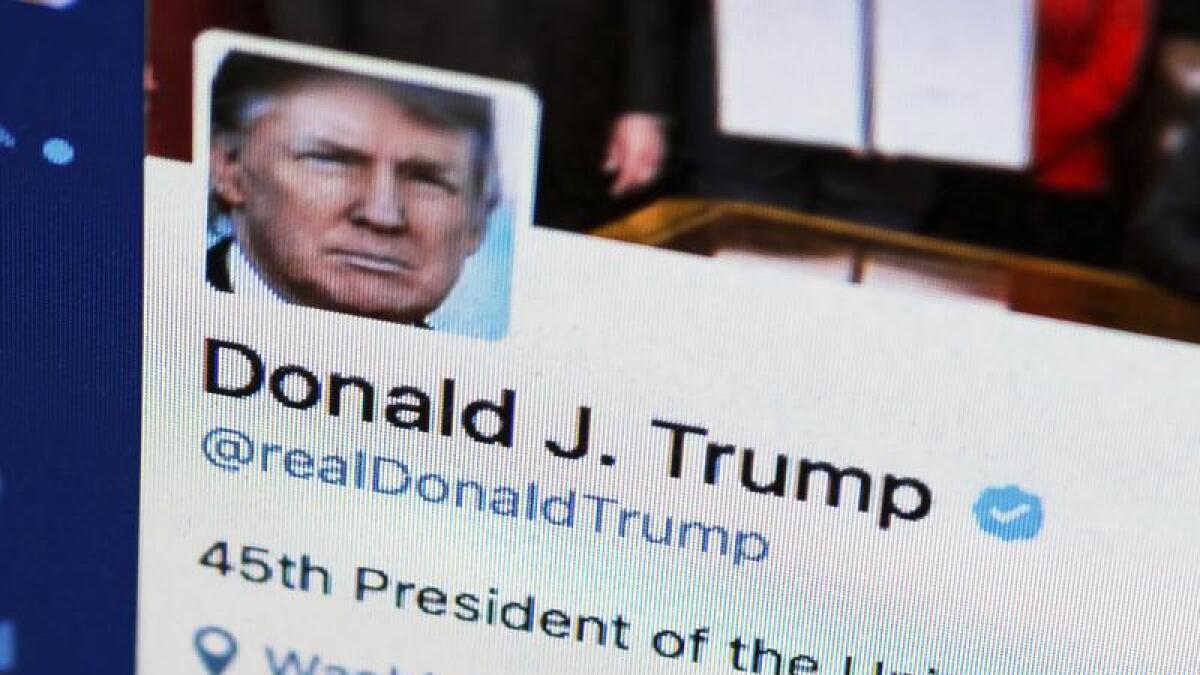 Donald Trump Twitter account