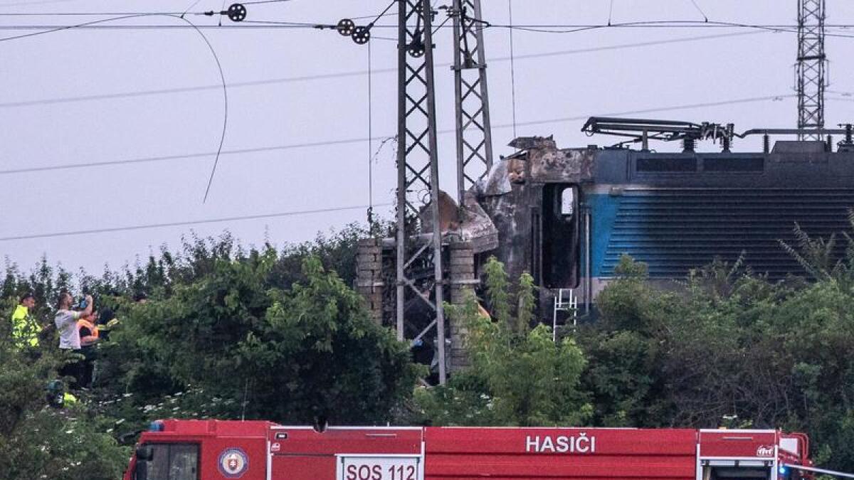 Train crash in the city of Nove Zamky