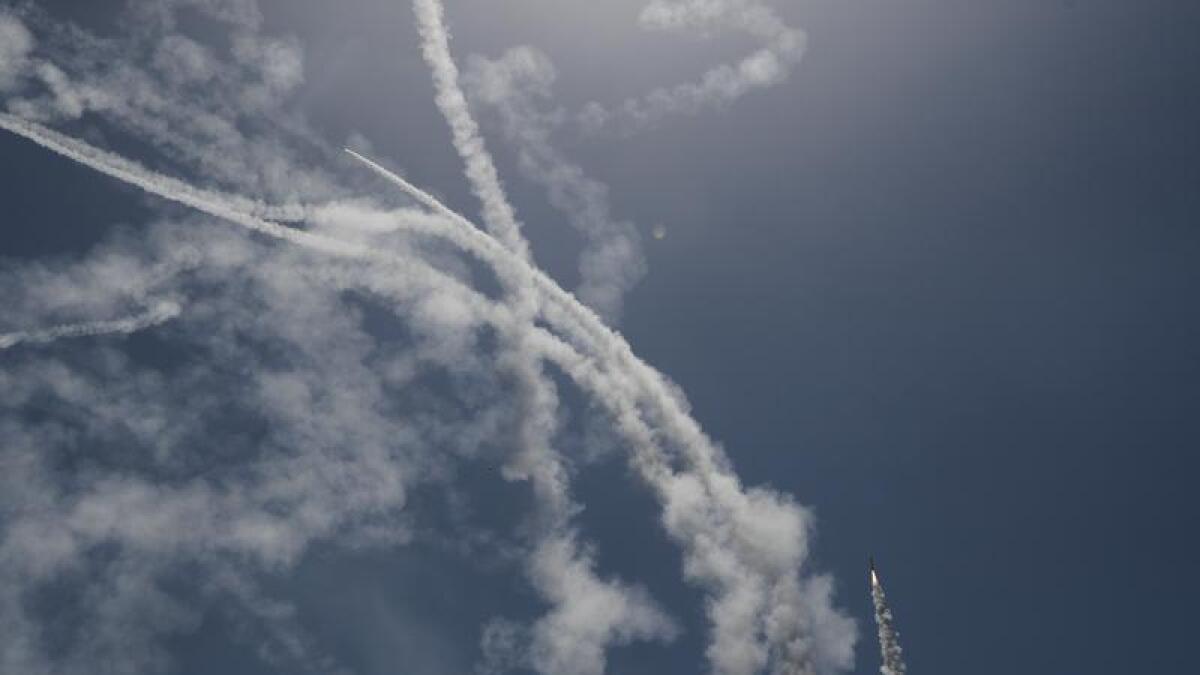 Israel's air defence system intercepts Gaza Strip rockets. (file)