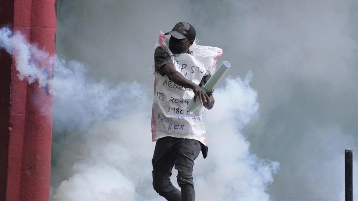 Protester in Kenya